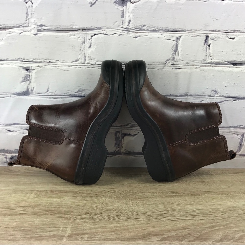 Dansko Vail Brown Leather Clog Ankle Boots 37 - Picture 5 of 9